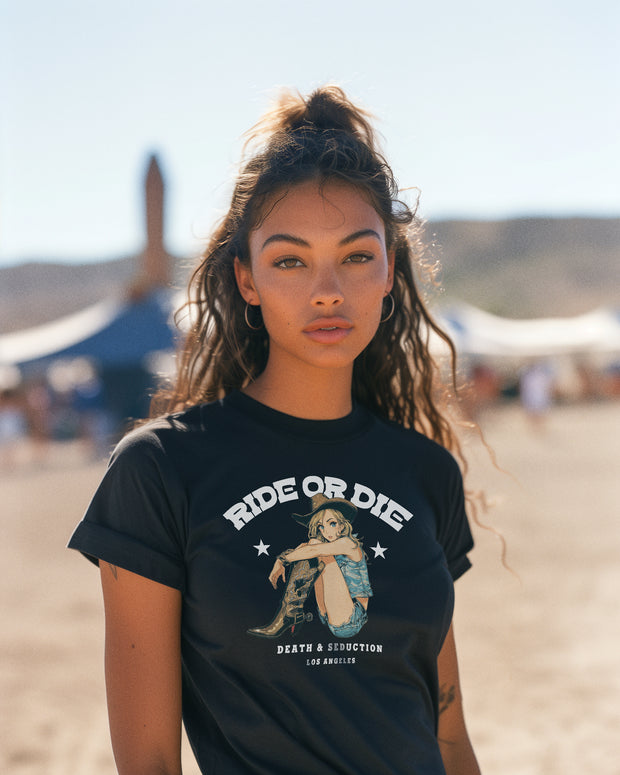 Ride or Die | Death and Seduction Country Western Women's Relaxed T-Shirt